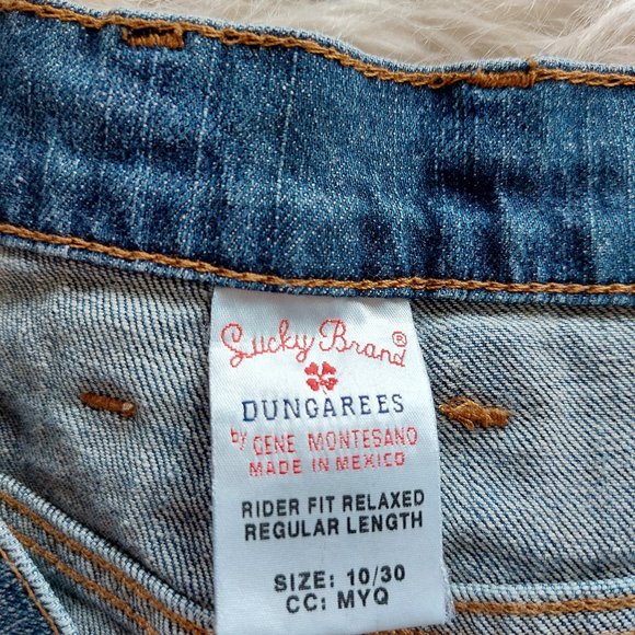 Lucky Brand Dungarees by Gene Montesano Straight Legs Denim Jeans 10/30 - Picture 8 of 9